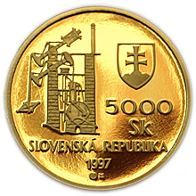 Náhled Averzní strany - 5000 Sk 1997 světové dědictví UNESCO - Banská Štiavnica
