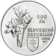 Náhled Reverzní strany - 500Sk 1994/  Slovenky raj Proof