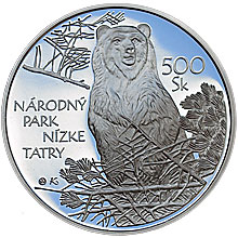 Náhled Reverzní strany - 500 Sk Ochrana prírody a krajiny – Národný park Nízke Tatry b.k.