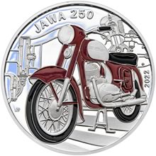 Náhled Reverzní strany - 2022 Proof - 500 Kč Motocykl Jawa 250