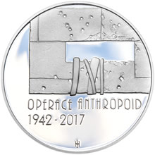 Náhled Reverzní strany - 2017 b.k. - 200 Kč Operace Anthropoid