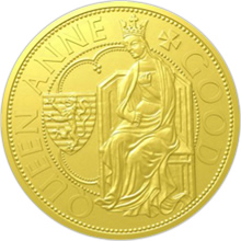 Náhled Reverzní strany - Zlatá investiční mince - 10.000 NZD - Dobrá královna Anna