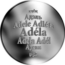 Náhled Reverzní strany - Česká jména - Adéla - stříbrná medaile