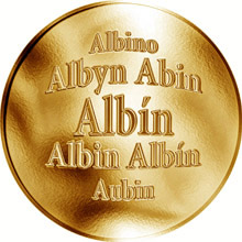 Náhled Reverzní strany - Slovenská jména - Albín - zlatá medaile
