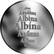 Náhled Reverzní strany - Česká jména - Albína - stříbrná medaile