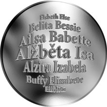 Náhled Reverzní strany - Česká jména - Alžběta - stříbrná medaile