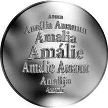 Náhled Reverzní strany - Česká jména - Amálie - stříbrná medaile