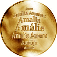 Náhled Reverzní strany - Česká jména - Amálie - zlatá medaile
