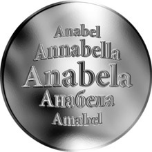 Náhled Reverzní strany - Slovenská jména - Anabela - velká stříbrná medaile 1 Oz