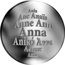 Náhled Reverzní strany - Česká jména - Anna - stříbrná medaile
