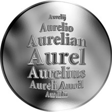 Náhled Reverzní strany - Slovenská jména - Aurel - stříbrná medaile