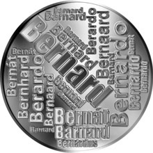 Náhled Reverzní strany - Česká jména - Bernard - velká stříbrná medaile 1 Oz
