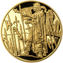 Náhled Reverzní strany - Bitva u Malešova - 590. výročí zlato proof