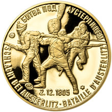 Náhled Reverzní strany - Bitva u Slavkova - 210. výročí zlato proof