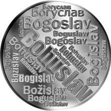 Náhled Reverzní strany - Česká jména - Bohuslav - velká stříbrná medaile 1 Oz