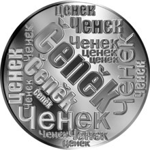 Náhled Reverzní strany - Česká jména - Čeněk - velká stříbrná medaile 1 Oz