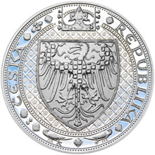Náhled Averzní strany - Nejkrásnější medailon III. Císař a král - 50 mm Ag patina
