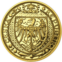 Náhled Averzní strany - Nejkrásnější medailon III. Císař a král - 2 Oz zlato b.k.