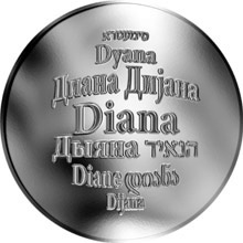 Náhled Reverzní strany - Česká jména - Diana - stříbrná medaile