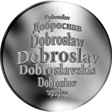 Náhled Reverzní strany - Česká jména - Dobroslav - stříbrná medaile