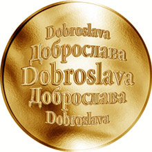 Náhled Reverzní strany - Slovenská jména - Dobroslava - zlatá medaile