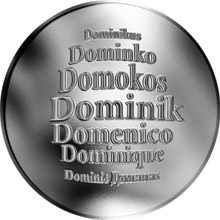 Náhled Reverzní strany - Česká jména - Dominik - stříbrná medaile