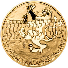 Náhled Averzní strany - Sada zlatého dukátu a stříbrného odražku Vpád vojsk Varšavské smlouvy - b.k.