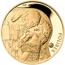 Náhled Reverzní strany - Sada zlatého dukátu a stříbrného odražku Gustav Klimt - b.k.