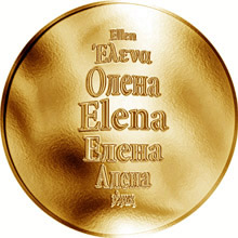 Náhled Reverzní strany - Česká jména - Elena - zlatá medaile