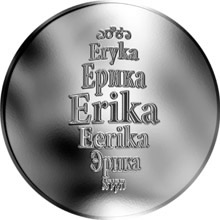 Náhled Reverzní strany - Česká jména - Erika - stříbrná medaile