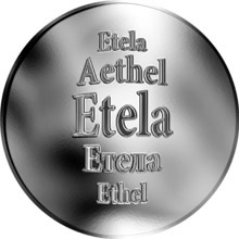 Náhled Reverzní strany - Slovenská jména - Etela - stříbrná medaile