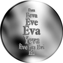 Náhled Reverzní strany - Česká jména - Eva - stříbrná medaile