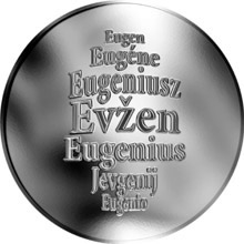 Náhled Reverzní strany - Česká jména - Evžen - stříbrná medaile