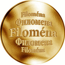 Náhled Reverzní strany - Slovenská jména - Filoména - zlatá medaile
