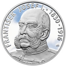 Náhled Averzní strany - František Josef I. - 100. výročí úmrtí stříbro patina