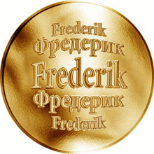 Náhled Reverzní strany - Slovenská jména - Frederik - zlatá medaile