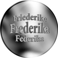 Náhled Reverzní strany - Slovenská jména - Frederika  - stříbrná medaile