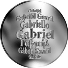 Náhled Reverzní strany - Česká jména - Gabriel - stříbrná medaile