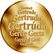 Náhled Reverzní strany - Slovenská jména - Gertrúda - zlatá medaile