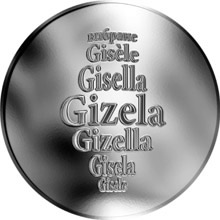 Náhled Reverzní strany - Česká jména - Gizela - stříbrná medaile