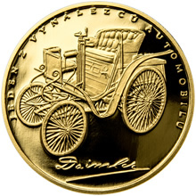 Náhled Reverzní strany - Gottlieb Daimler - 180. výročí narození zlato b.k.