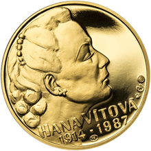 Náhled Averzní strany - Hana Vítová - 100. výročí narození zlato proof