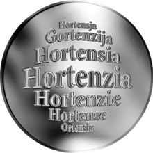 Náhled Reverzní strany - Slovenská jména - Hortenzia - stříbrná medaile