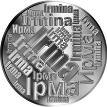 Náhled Reverzní strany - Česká jména - Irma - velká stříbrná medaile 1 Oz