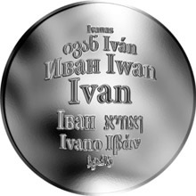 Náhled Reverzní strany - Česká jména - Ivan - stříbrná medaile