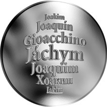 Náhled Reverzní strany - Česká jména - Jáchym - stříbrná medaile
