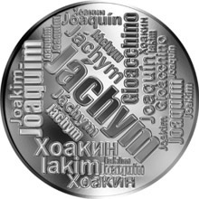 Náhled Reverzní strany - Česká jména - Jáchym - velká stříbrná medaile 1 Oz