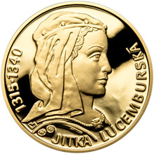 Náhled Averzní strany - Jitka Lucemburská - 700. výročí narození zlato proof