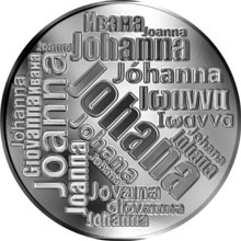 Náhled Reverzní strany - Česká jména - Johana - velká stříbrná medaile 1 Oz