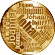 Náhled Reverzní strany - Česká jména - Johana - velká zlatá medaile 1 Oz